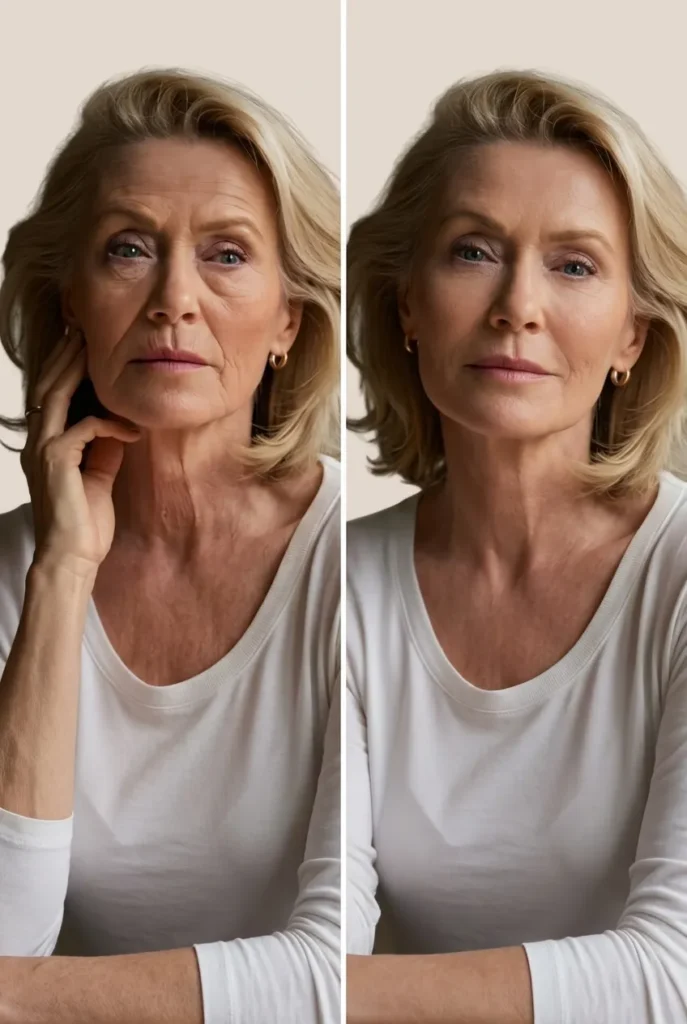 Combined lower face filler treatment contouring with smoother lines, and enhanced definition.
