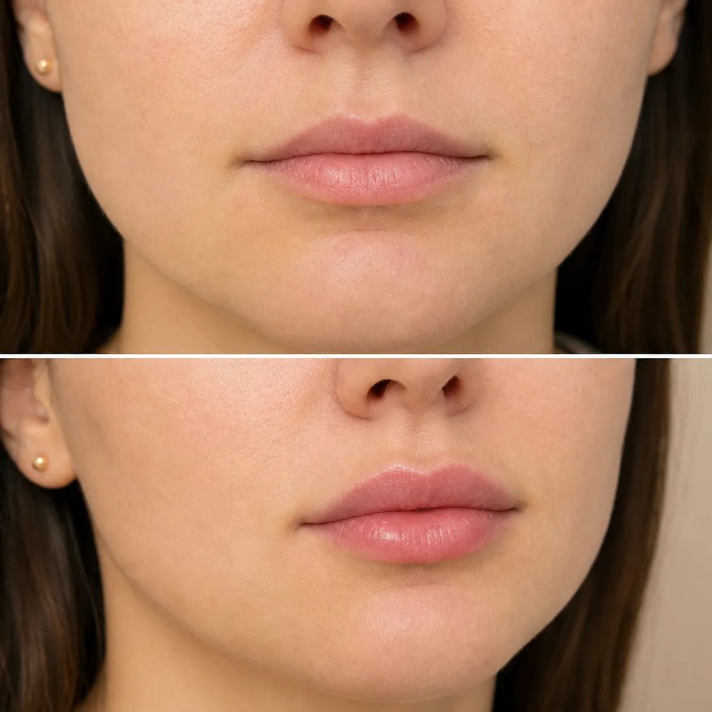 Subtle lip filler treatments at a London clinic with natural enhancement and professional aesthetic care.
