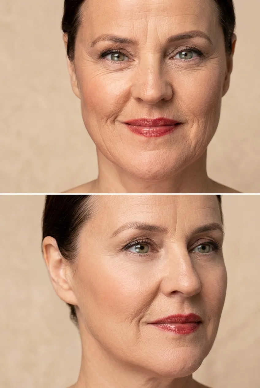 Temple filler benefits facial rejuvenation with improved volume and balanced appearance.