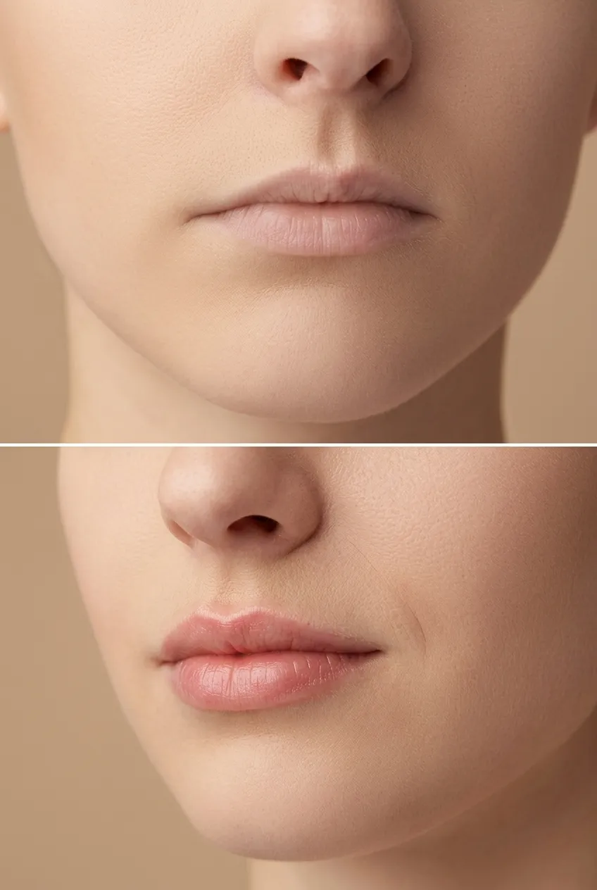 Thin lip filler benefits natural enhancement with added volume and smoother lip texture.